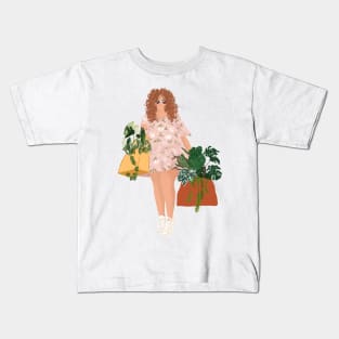 Girl Plant Shopping 10 Kids T-Shirt